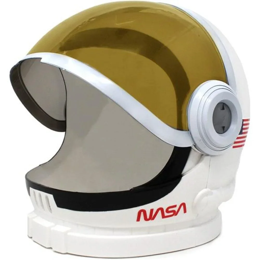 Astronaut Costume with Helmet for Kids, Space Suit Jumpsuits  Dress Up (White)-S